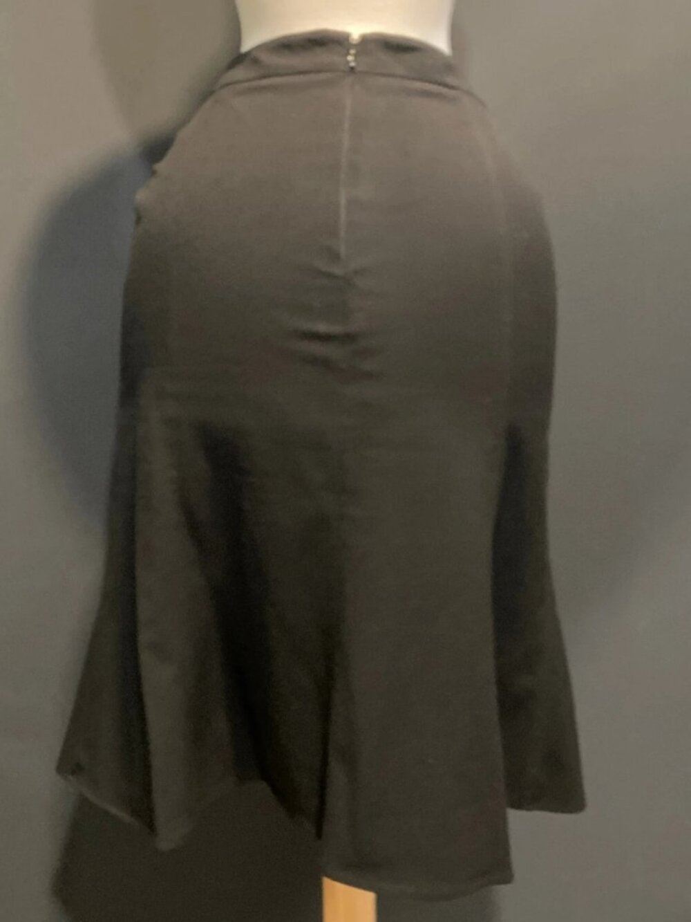 AGB Black Flounce Chic Women's Tulip Flare Skirt Size 2